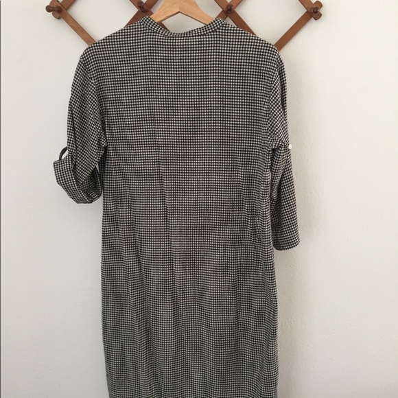 Black and White Gingham Long Tunic M Japan - Picture 4 of 7